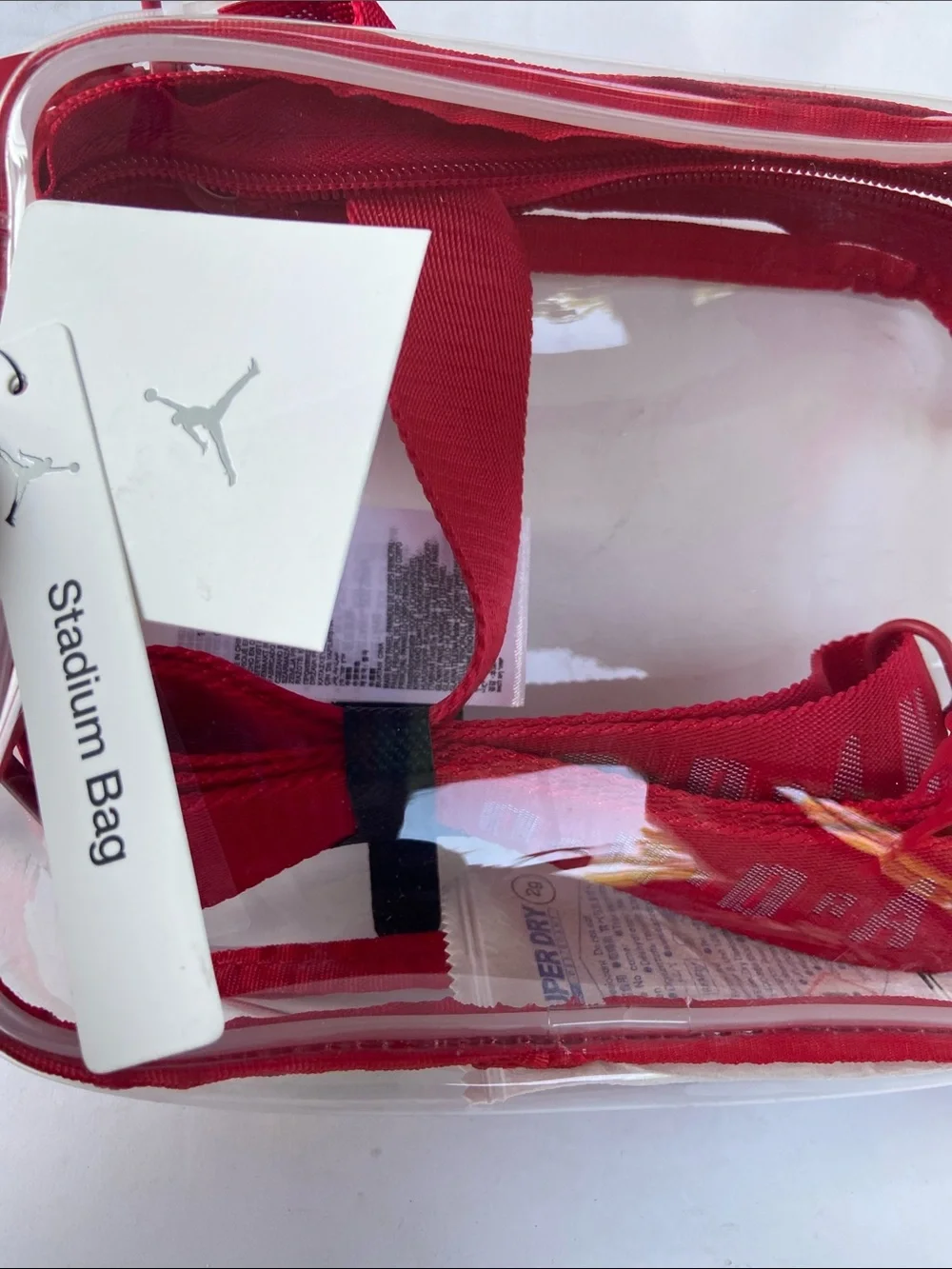 Nike NWT clear unisex stadium bag
